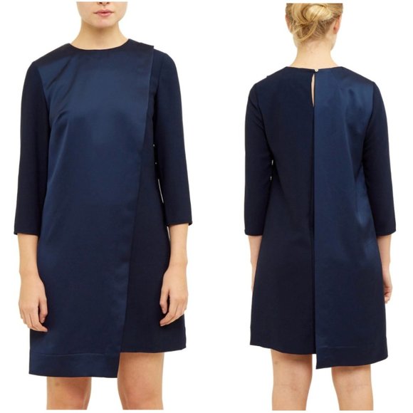 NWT TED BAKER London Maon Front Flap Shift Dress - Picture 6 of 6